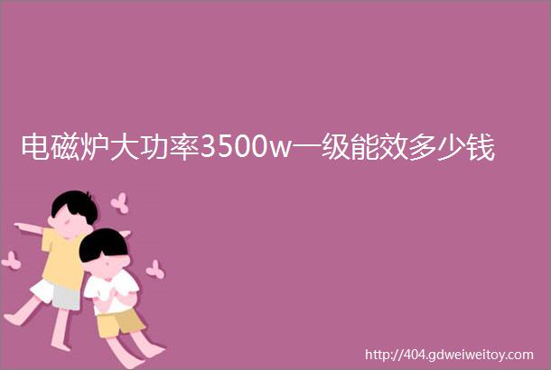 电磁炉大功率3500w一级能效多少钱